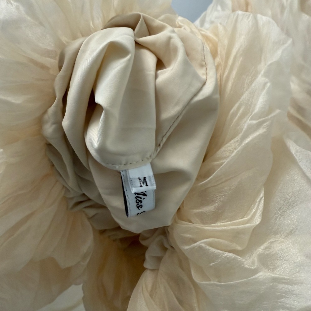 Cream Off-Shoulder Ruffle Dress l - Picture 4 of 4